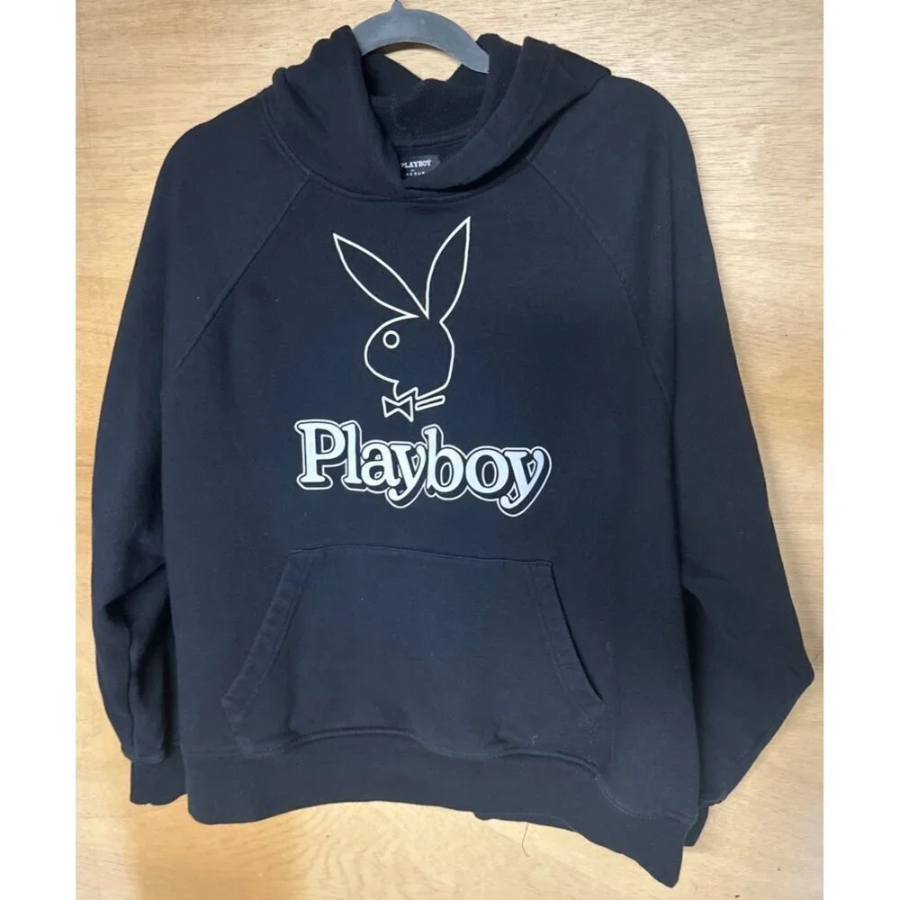 Playboy by PacSun Men’s M Black Hoodie Graphic Streetwear Y2K Casual Sweater